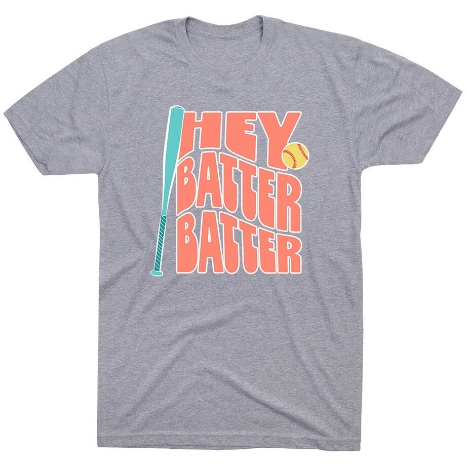 Softball Short Sleeve T-Shirt - Hey Batter Batter