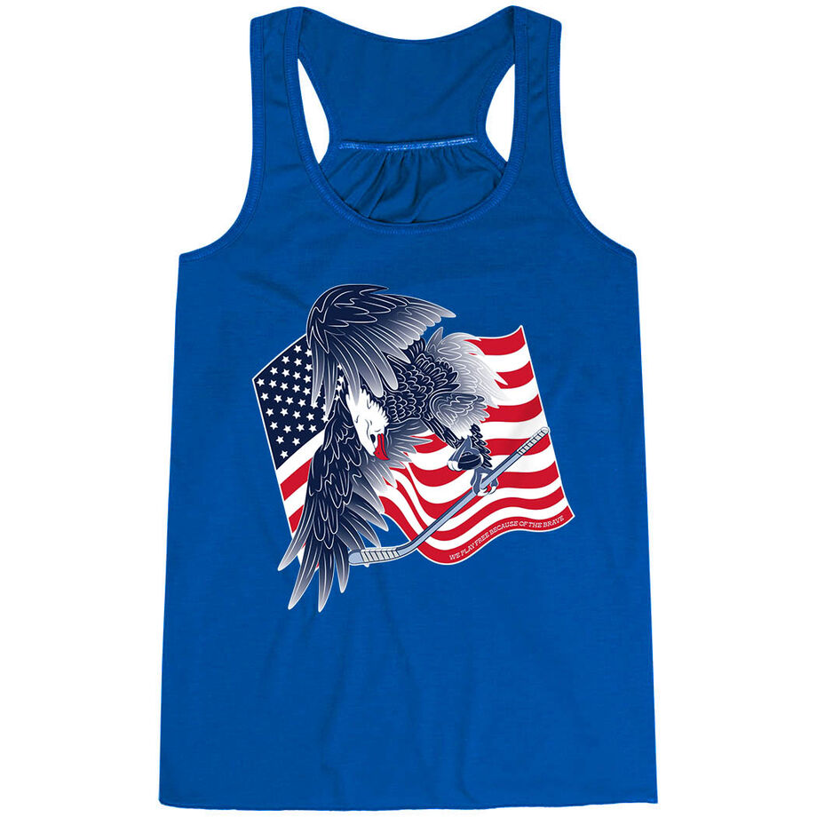 Hockey Flowy Racerback Tank Top - Hockey Eagle