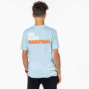 Basketball Short Sleeve T-Shirt - Eat. Sleep. Basketball. (Back Design)