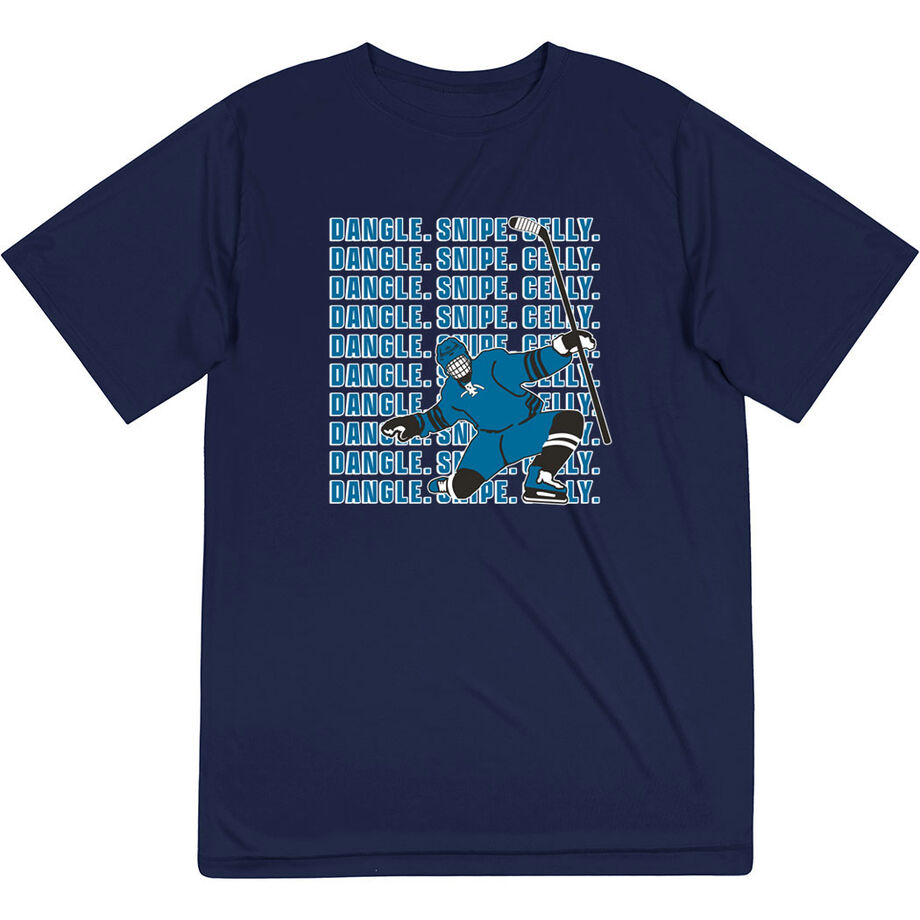 Hockey Short Sleeve Performance Tee - Dangle Snipe Celly Player