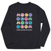 Cheerleading Long Sleeve Performance Tee - Cheer Makes Me Happy
