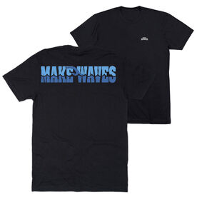 Swimming Short Sleeve T-Shirt - Make Waves (Back Design)