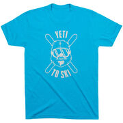 Skiing T-Shirt Short Sleeve - Yeti To Ski