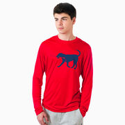 Hockey Long Sleeve Performance Tee - Rocky The Hockey Dog