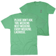 Lacrosse Short Sleeve T-Shirt - All Weekend Lacrosse (Back Design)