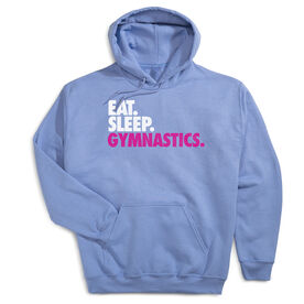 Gymnastics Hooded Sweatshirt - Eat. Sleep. Gymnastics. [Carolina/Youth Medium] - SS