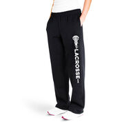 Girls Lacrosse Fleece Sweatpants - Girls Lacrosse Word