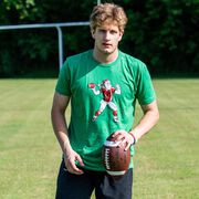 Football Short Sleeve T-Shirt - Touchdown Santa