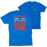 Wrestling Short Sleeve T-Shirt - Blood Time (Back Design)