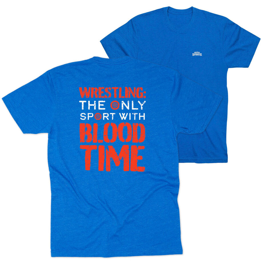 Wrestling Short Sleeve T-Shirt - Blood Time (Back Design)