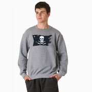 Hockey Crewneck Sweatshirt - Hockey Pirate Flag