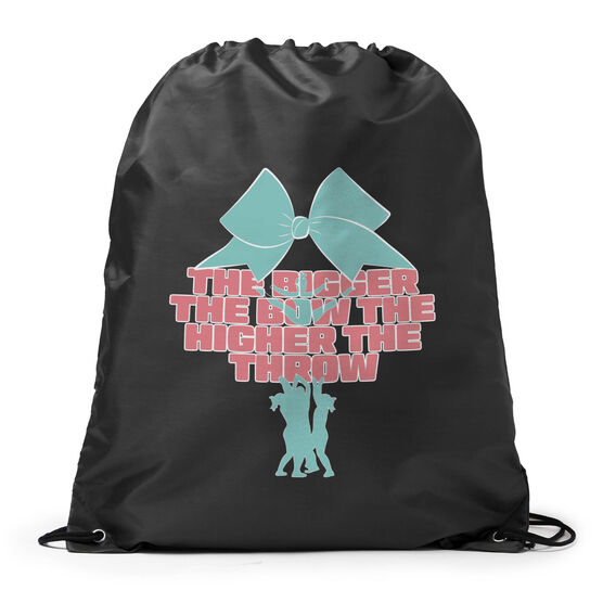 Cheerleading Drawstring Backpack - The Bigger the Bow