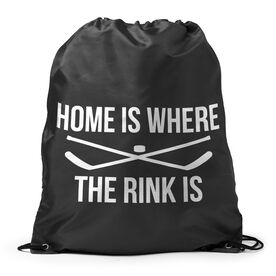 Hockey Drawstring Backpack - Home Is Where The Rink Is