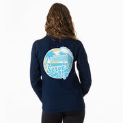 Volleyball Tshirt Long Sleeve - Serve's Up (Back Design)