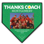 Softball Home Plate Plaque - Thank You Coach Photo