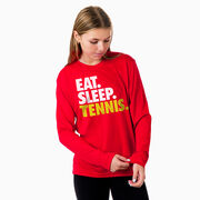 Tennis Long Sleeve Performance Tee - Eat. Sleep. Tennis.