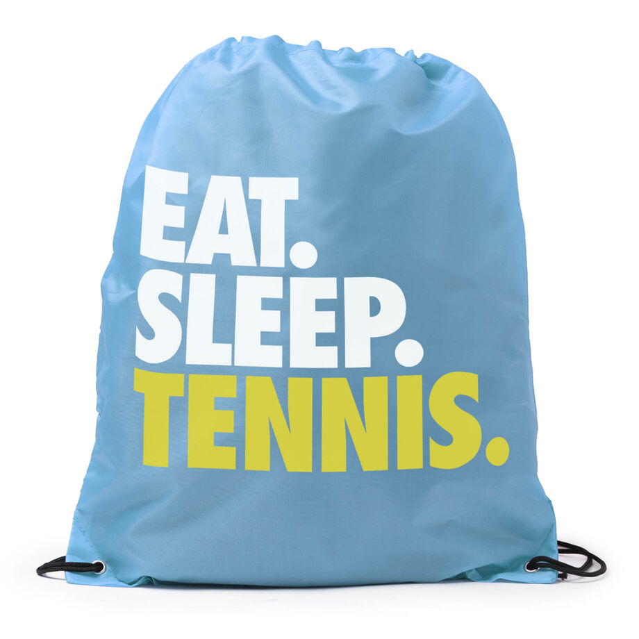 Tennis Sport Pack Cinch Sack Eat. Sleep. Tennis.