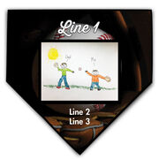 Baseball Home Plate Plaque Your Artwork With Glove Background