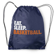 Basketball Drawstring Backpack Eat. Sleep. Basketball.