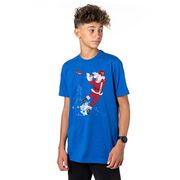 Guys Lacrosse Short Sleeve T-Shirt - Santa Laxer