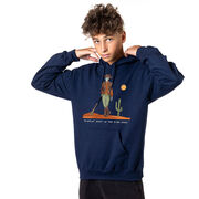 Guys Lacrosse Hooded Sweatshirt - Slingin Heat In The High Noon