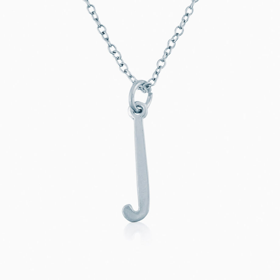 Sterling Silver FIeld Hockey Stick (Smooth) Necklace