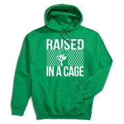 Baseball Hooded Sweatshirt - Raised In a Cage