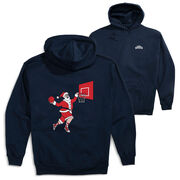 Basketball Hooded Sweatshirt - Slam Dunk Santa (Back Design)