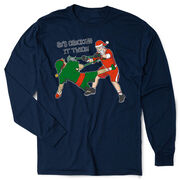 Guys Lacrosse Tshirt Long Sleeve - Checking It Twice Lacrosse