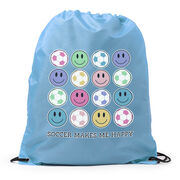 Soccer Drawstring Backpack - Soccer Makes Me Happy