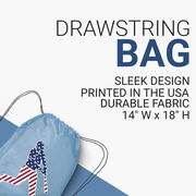 Baseball Drawstring Backpack - Baseball Stars and Stripes Player