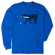 Baseball Tshirt Long Sleeve - Navy Baseball Dog