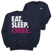 Cheerleading Crewneck Sweatshirt - Eat Sleep Cheer (Back Design)