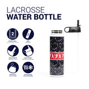 Guys Lacrosse Water Bottle - Lacrosse Pattern