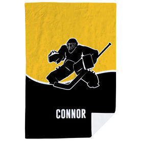 Hockey Premium Blanket - Personalized Goalie with Team Colors