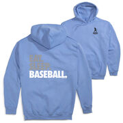 Baseball Hooded Sweatshirt - Eat. Sleep. Baseball Bold Text (Back Design)