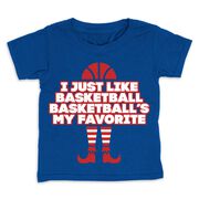 Basketball Toddler Short Sleeve Tee - Basketball's My Favorite