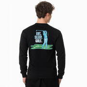 Golf Tshirt Long Sleeve - Eat. Sleep. Golf(Back Design)