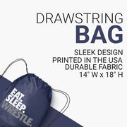 Wrestling Drawstring Backpack Eat Sleep Wrestle (Stack)