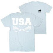 Girls Lacrosse Short Sleeve T-Shirt - USA Girls Lacrosse (Back Design)