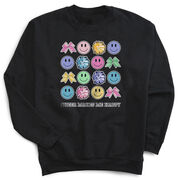 Cheerleading Crewneck Sweatshirt - Cheer Makes Me Happy