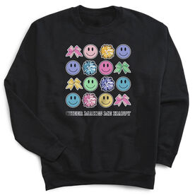 Cheerleading Crewneck Sweatshirt - Cheer Makes Me Happy