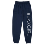 Girls Lacrosse Fleece Sweatpants - #LAXGIRL