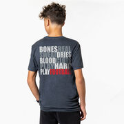 Football Short Sleeve T-Shirt - Bones Saying (Back Design)