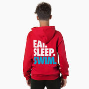 Swimming Hooded Sweatshirt - Eat. Sleep. Swim. (Back Design)