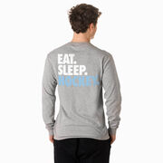 Hockey Tshirt Long Sleeve - Eat. Sleep. Hockey (Back Design)