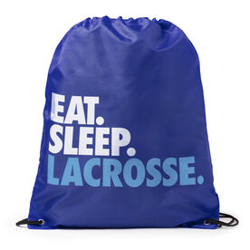 Lacrosse Drawstring Backpack Eat. Sleep. Lacrosse.