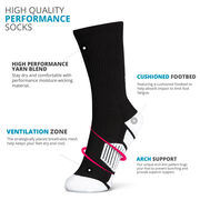 Volleyball Woven Mid-Calf Socks - Superelite (Black/White)