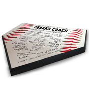 Baseball Home Plate Plaque - Thanks Coach