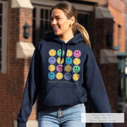 Softball Hooded Sweatshirt - Softball Makes Me Happy